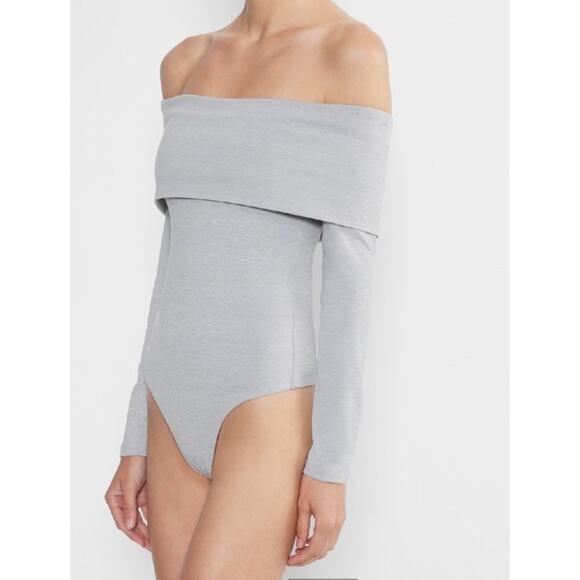 ARITZIA Contour Deco Off Shoulders Gray Bodysuit M - Picture 11 of 11